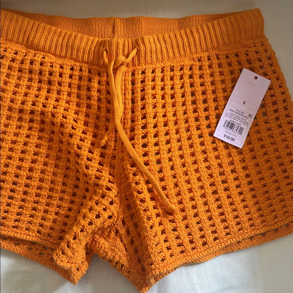 Wild Fable Orange Knit Shorts
